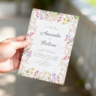 Frühlingsgarten Blumen Hochzeitseinladung Einladung