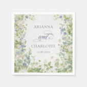 Frühlingsgarten Blumen Hochzeitsservietten Serviette (Vorderseite)