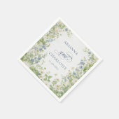 Frühlingsgarten Blumen Hochzeitsservietten Serviette (Ecke)