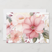 Frühlingsgarten Blush Blumenstationery Note Card Mitteilungskarte (Rückseite)