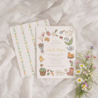 Frühlingsgarten Cottagecore Babyshower-Einladung