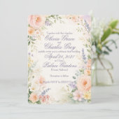 Frühlingsgarten-Hochzeitseinladung Einladung (Stehend Vorderseite)