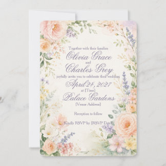 Frühlingsgarten-Hochzeitseinladung Einladung
