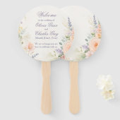 Frühlingsgarten-Hochzeitshandfächer Fächer (Vorne und Hinten)