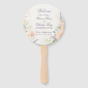Frühlingsgarten-Hochzeitshandfächer Fächer