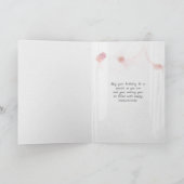 Frühlingsgarten mit rosa Tulpen Karte (Innenseite)