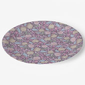 Frühlingsgarten Muttertag Chrysanthemum Mum Japan Pappteller (Schrägansicht)