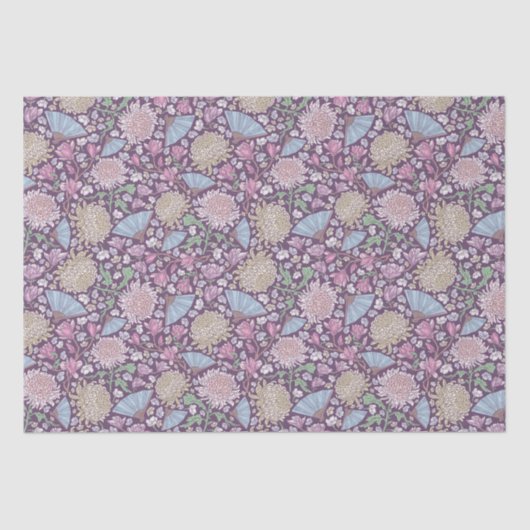 Frühlingsgarten Muttertag Chrysanthemum Mum Japan Seidenpapier (Vorderseite)