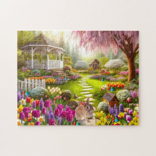 Frühlingsgarten / Ostergärten Puzzle (Horizontal)
