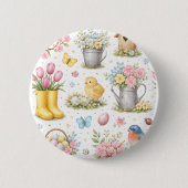Frühlingsgarten-Ostern Button (Vorderseite)