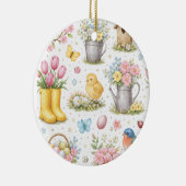 Frühlingsgarten Ostern Keramik Ornament (Rechts)