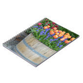 Frühlingsgarten Tulpen Druckheft Notizblock (Linke Seite)