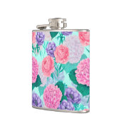 Frühlingsgarten Wasserfarbe 2 Flachmann (Links)