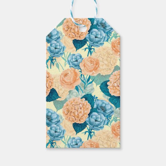 Frühlingsgarten Wasserfarbe Geschenkanhänger (Vorderseite)