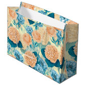 Frühlingsgarten Wasserfarbe Große Geschenktüte (Vorderseite Schrägansicht)