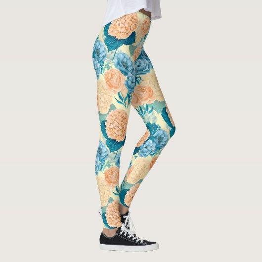 Frühlingsgarten Wasserfarbe Leggings (Rechts)