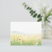 Frühlingsgarten Wasserfarbe mit Minze Grün Postkarte (Stehend Vorderseite)