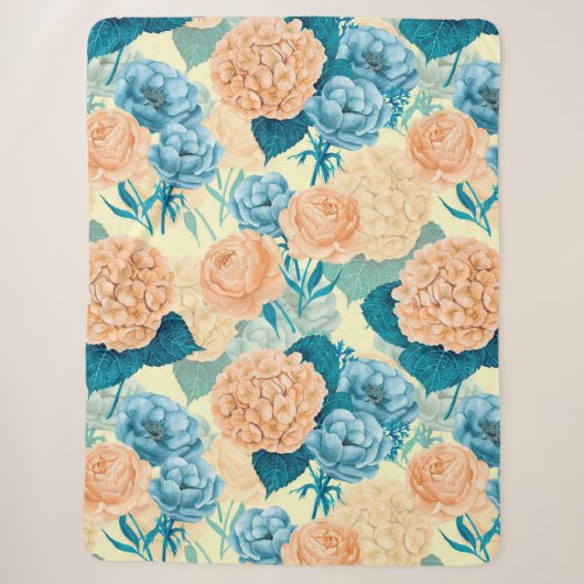 Frühlingsgarten Wasserfarbe Sherpadecke (Vorderseite)