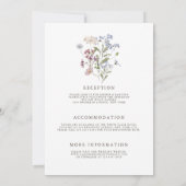 Frühlingsgarten Wildblume All in One Wedding Einladung (Rückseite)