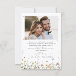 Frühlingsgarten Wildblume Blumengarten Minimalisti Dankeskarte