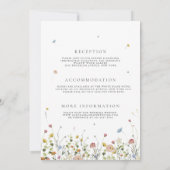 Frühlingsgarten Wildblume Blumengarten Minimalisti Einladung (Rückseite)