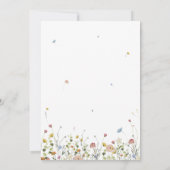 Frühlingsgarten Wildblume Blumengarten Minimalisti Einladung (Rückseite)