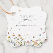 Frühlingsgarten Wildblume Blumengarten Minimalisti Geschenkanhänger (Vorderseite)