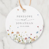 Frühlingsgarten Wildblume Blumengarten Minimalisti Geschenkanhänger (Rückseite)