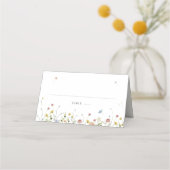 Frühlingsgarten Wildblume Blumengarten Minimalisti Platzkarte (Vorderseite)