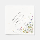 Frühlingsgarten Wildblume Blumengarten Minimalisti Serviette (Vorderseite)