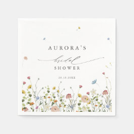 Frühlingsgarten Wildblume Brautparty Serviette