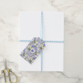 Frühlingsgartenblumen auf Lavendel Geschenkanhänger (Mit Garn)