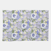 Frühlingsgartenblumen auf Lavendel Geschirrtuch (Horizontal)