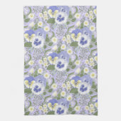 Frühlingsgartenblumen auf Lavendel Geschirrtuch (Vertikal)