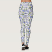 Frühlingsgartenblumen auf Lavendel Leggings (Rückseite)