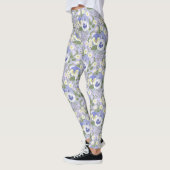 Frühlingsgartenblumen auf Lavendel Leggings (Links)