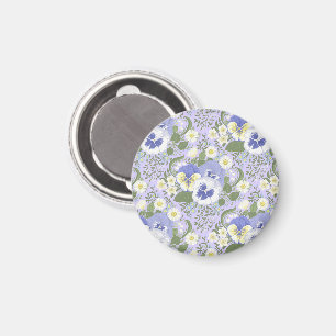Frühlingsgartenblumen auf Lavendel Magnet