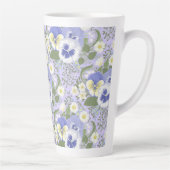 Frühlingsgartenblumen auf Lavendel Milchtasse (Rechts)