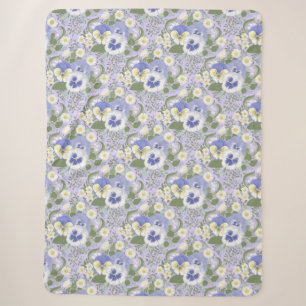 Frühlingsgartenblumen auf Lavendel Sherpadecke