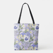 Frühlingsgartenblumen auf Lavendel Tasche (Rückseite)