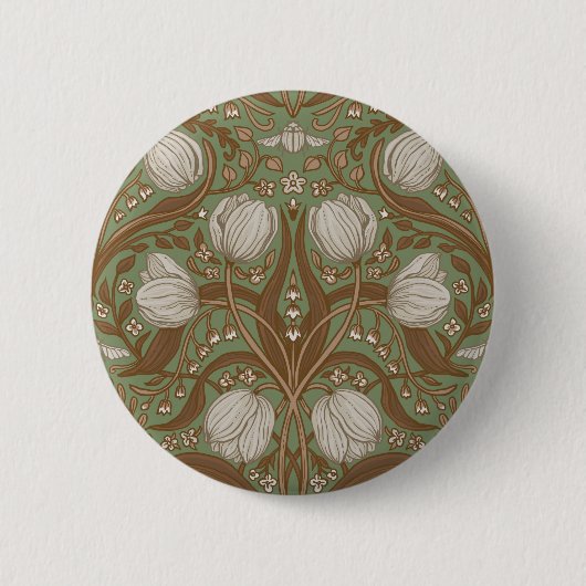 Frühlingsgartenblumen auf Salbei Button (Vorderseite)