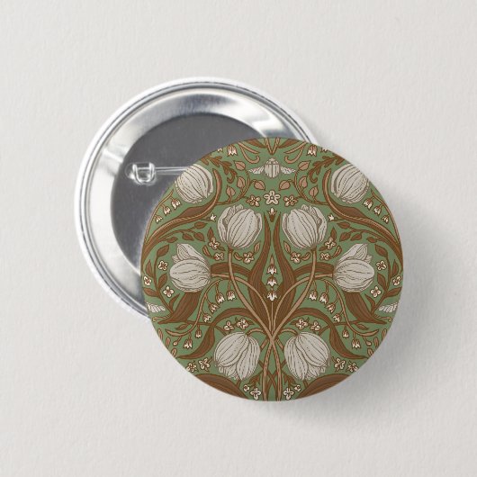 Frühlingsgartenblumen auf Salbei Button (Vorne & Hinten)