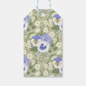 Frühlingsgartenblumen auf Salbei Geschenkanhänger (Rückseite)