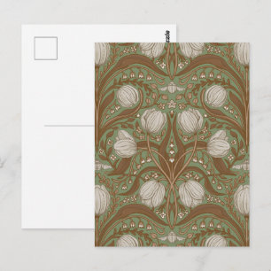 Frühlingsgartenblumen auf Salbei Postkarte