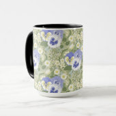 Frühlingsgartenblumen auf Salbei Tasse (Vorderseite Links)