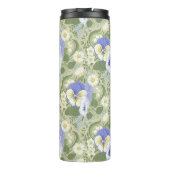 Frühlingsgartenblumen auf Salbei Thermosbecher (Rückseite)