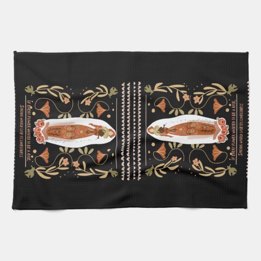 Frühlingsgartenkunst Geschirrtuch (Horizontal)