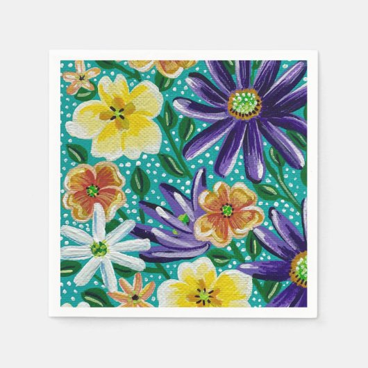 Frühlingsgebirge Sammelpapier Napkins Serviette (Vorderseite)