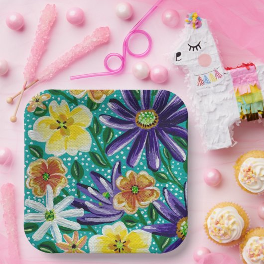 Frühlingsgebirgslandschaft Pappteller (Party)