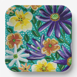 Frühlingsgebirgslandschaft Pappteller